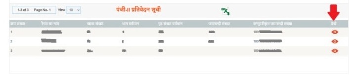 जमाबंदी पंजी की लिस्ट